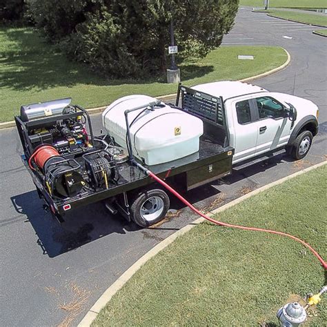 truck mounted power washer system